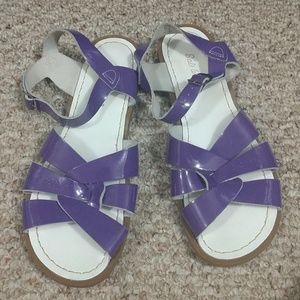 Saltwater sandals Purple Patent!